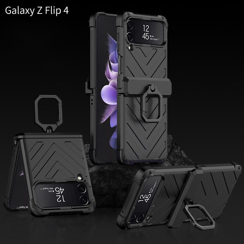 Magnetic Armor Ring Holder For Samsung Galaxy Z Flip4 Case