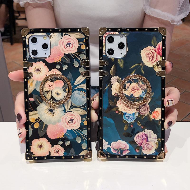 French Style Flower Lanyard Ring Phone Case for Huawei - Dealggo.com