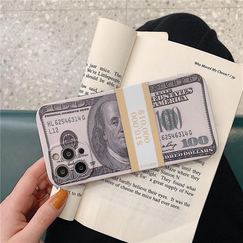 2021 New Creative Personality US Dollar Bill Silicone Phone Case For Samsung