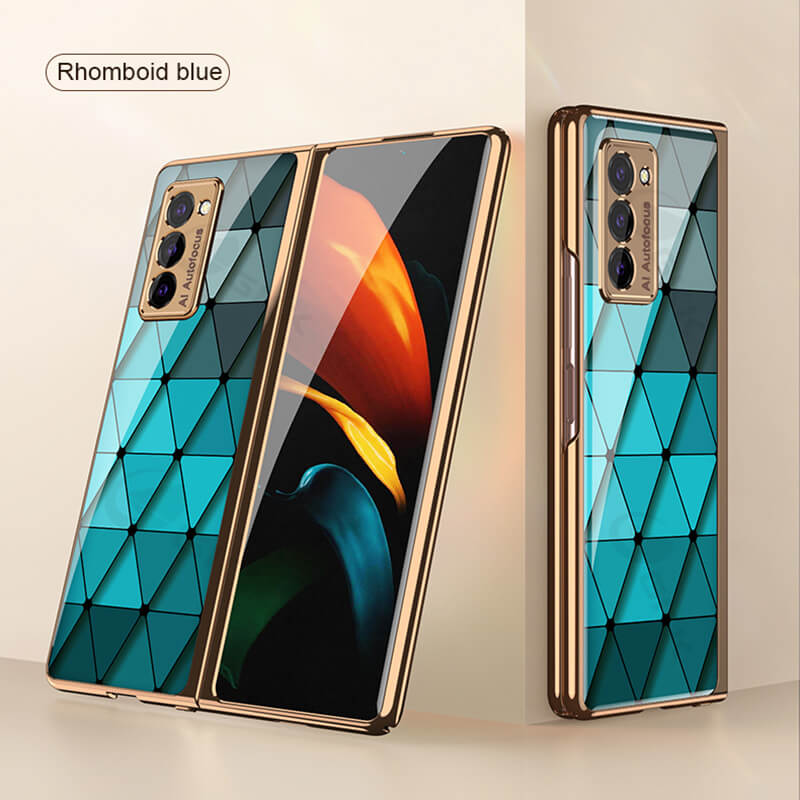 Galaxy Z Fold2 5G | Luxury Deer Tempered Glass Case Anti-knock Protective Hard Phone Cover - GiftJupiter