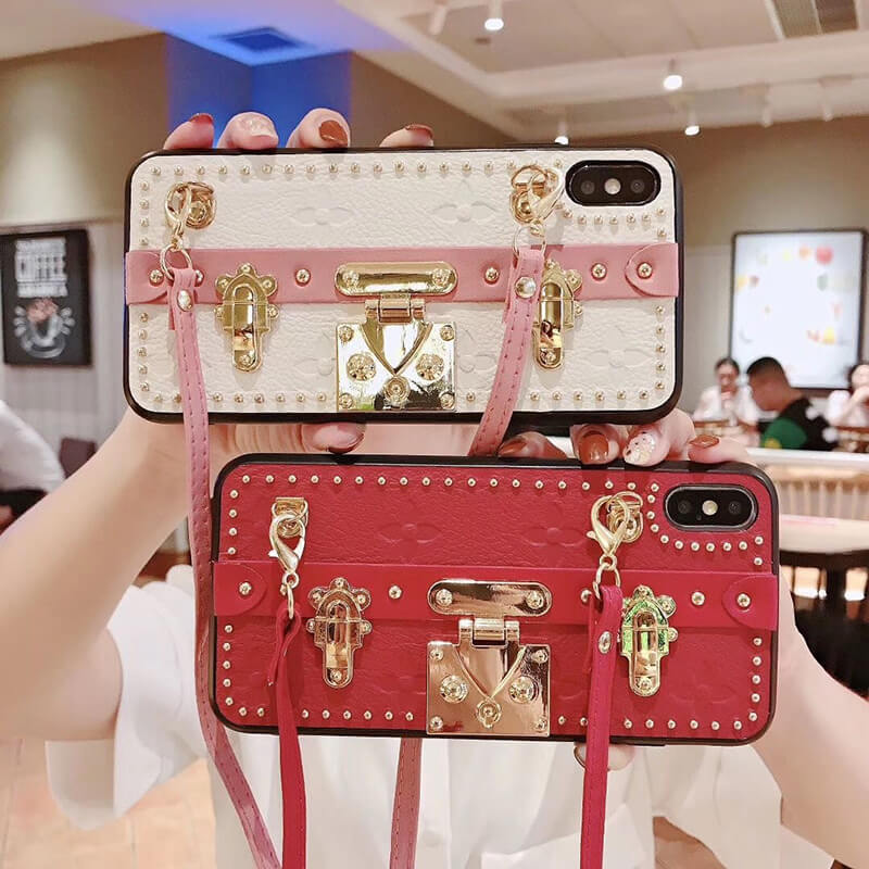 High Quality Luxury Leather Strap Bracket Phone Case For iPhone - Dealggo.com