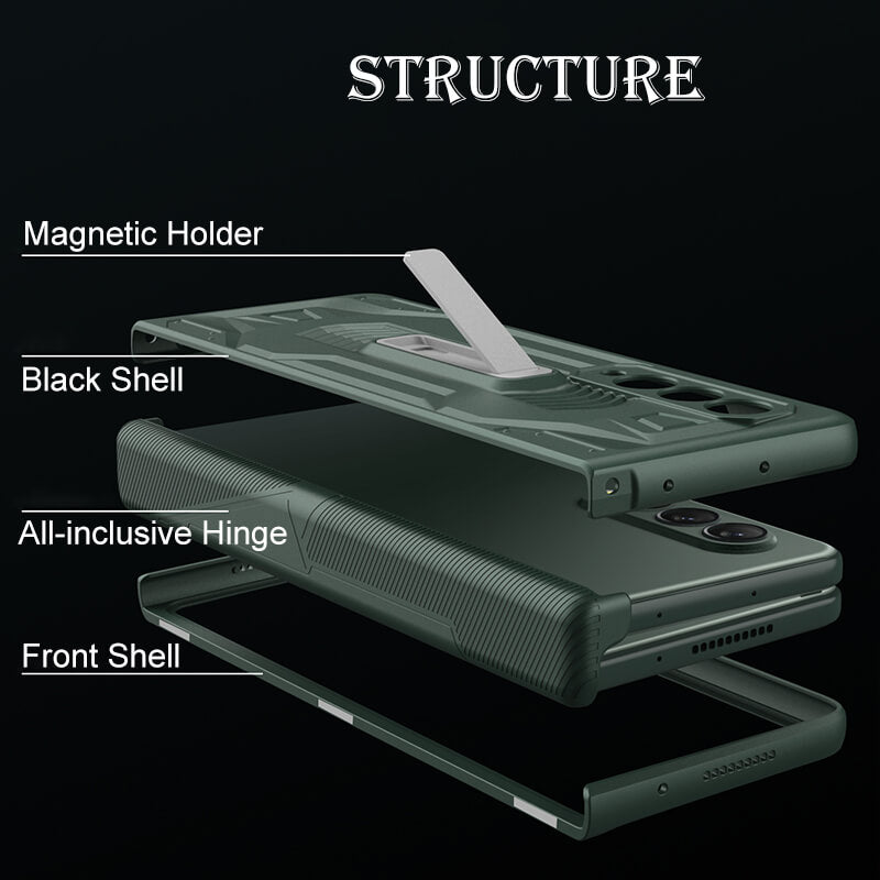 Magnetic Armor All-inclusive Hinge Holder Case For Samsung Galaxy Z Fold3 5G