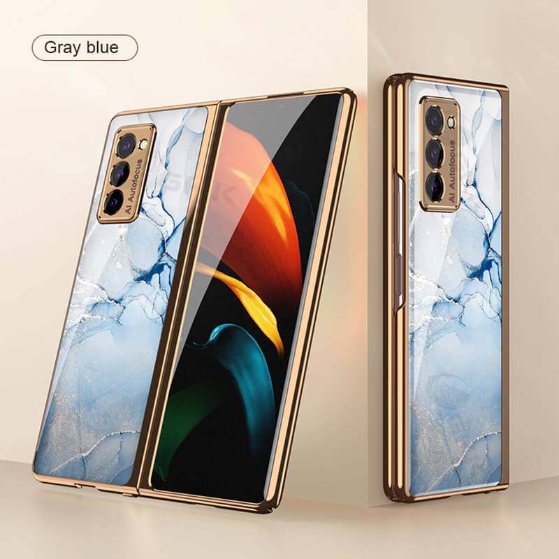 Galaxy Z Fold2 5G | Luxury Deer Tempered Glass Case Anti-knock Protective Hard Phone Cover - GiftJupiter