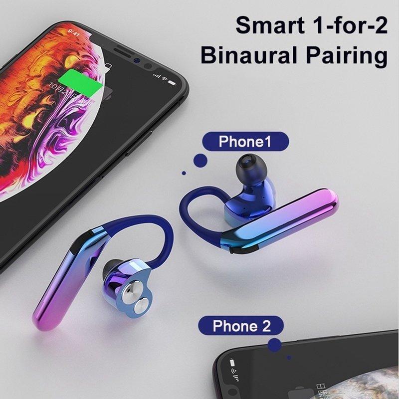 X6 Wireless Bluetooth 5.0 & IP7 Waterproof Double Moving Ring Earbuds - Dealggo.com