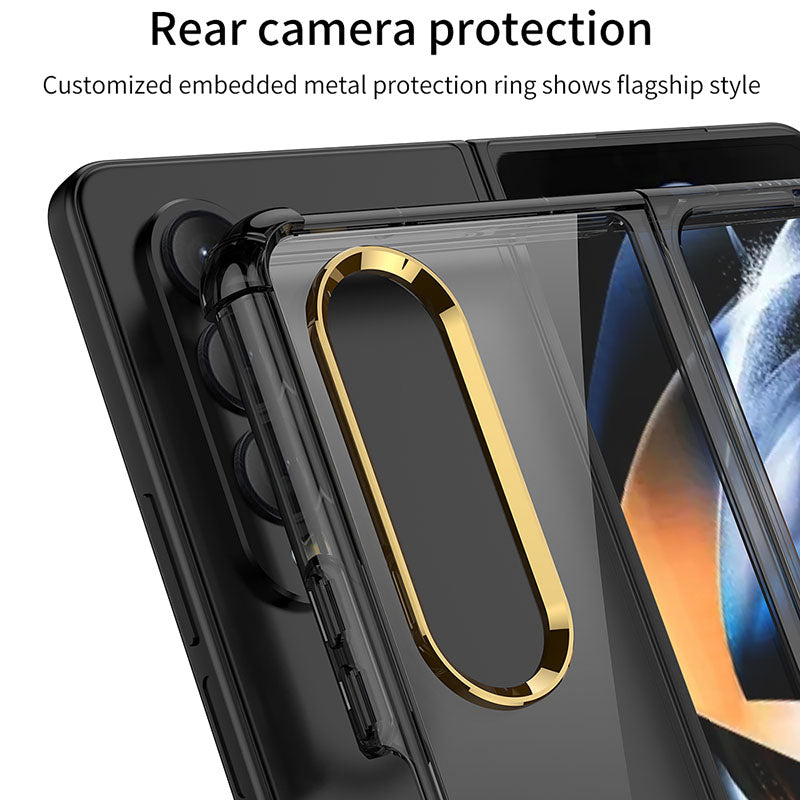 Samsung Galaxy Z Fold 4 5G Airbag Anti-fall Protective Cover With Front Tempered Film