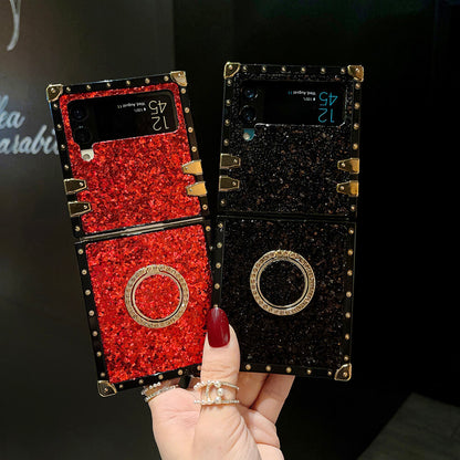 Glitter Diamond Ring Phone Case for Samsung Galaxy Z Flip4 Flip3