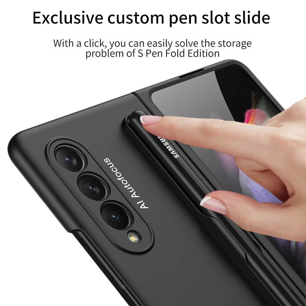 Ultra-thin Pen Slot Business Case for Samsung Galaxy Z Fold 3 5G - GiftJupiter