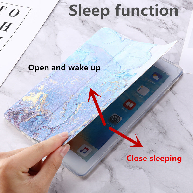 Smart Cover Auto Wake/Sleep Marble tablet Cover for iPad - Dealggo.com