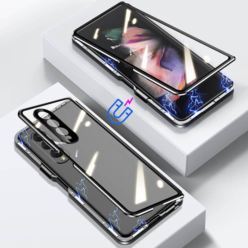 Limited Edition Magnetic Metal Anti-fall HD Protective Case For Samsung Galaxy Z Fold3 5G