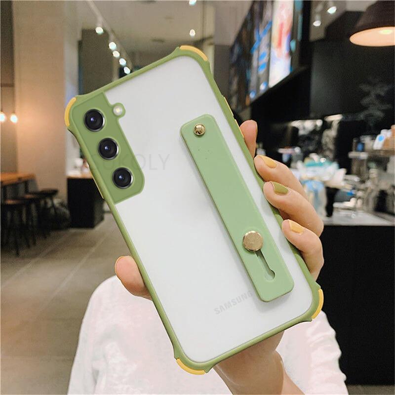 FLASH⚡SALE I Lovely Matte Stand Holder Clear Phone Case For Samsung Galaxy S21 S20 FE A72 A52 A42 A32 Note 20 Note 10 Cover I FREE SHIPPING NOW