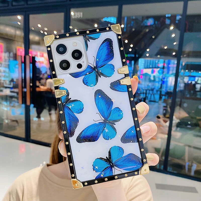 2021 Luxury Butterfly Marble Glitter Anti-fall iPhone Case - Dealggo.com