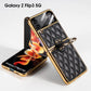 Luxury Leather Electroplating Diamond Protective Cover For Samsung Galaxy Z Flip 3 5G - GiftJupiter