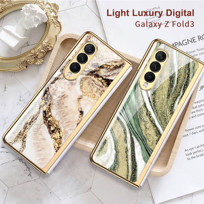 Dealggo | Natural marble Glass Case for Samsung Galaxy Z Fold 4 3 2 1 5G