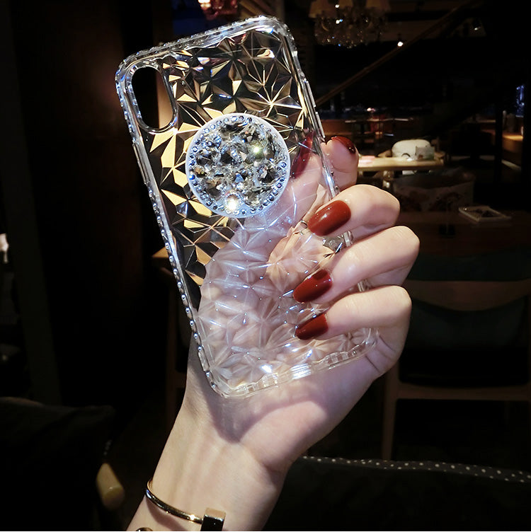 Diamante Pattern Mobile Phone Case iPhone(with AirBag Bracket) - Dealggo.com