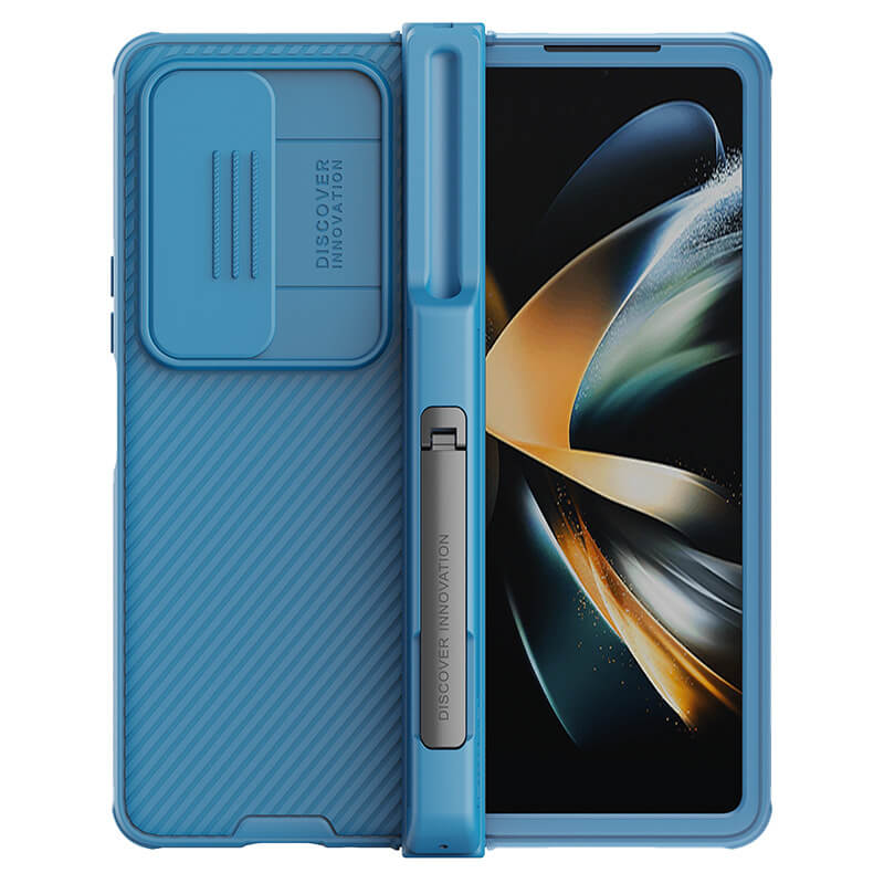 Samsung Galaxy Z Fold 4 5G CamShield Holder Case with S Pen Slot - GiftJupiter
