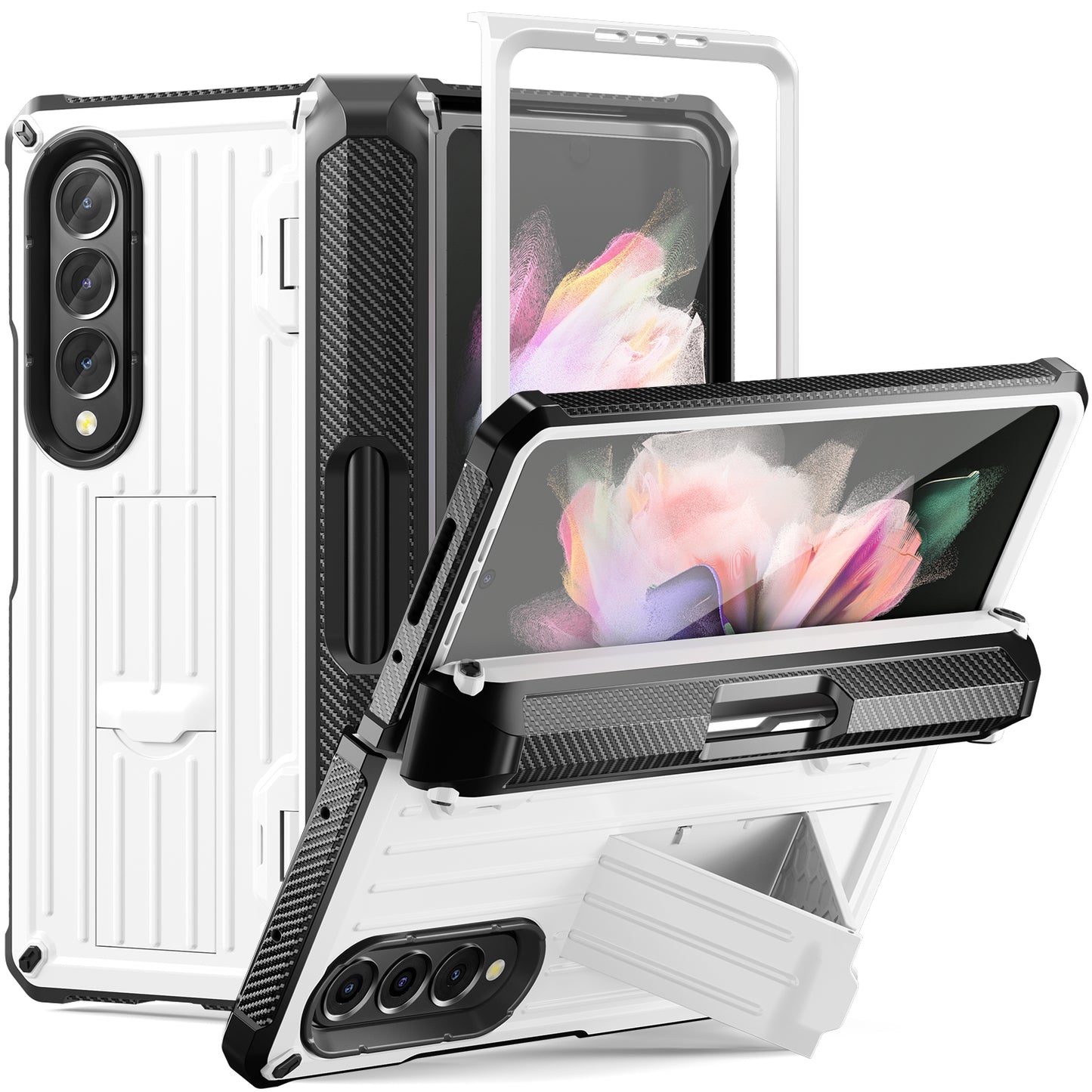 Newest Suitcase Mecha All-Inclusive Sturdy Phone Case for Samsung Galaxy Z Fold3
