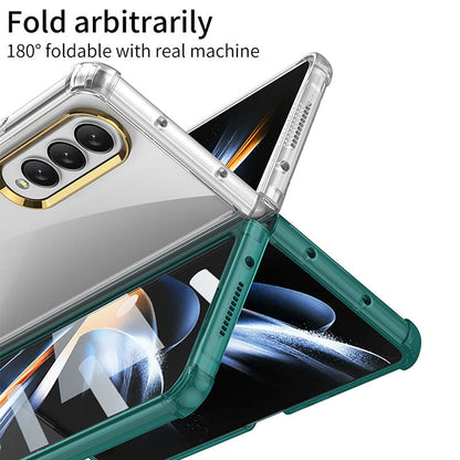 Samsung Galaxy Z Fold 4 5G Airbag Anti-fall Protective Cover With Front Tempered Film