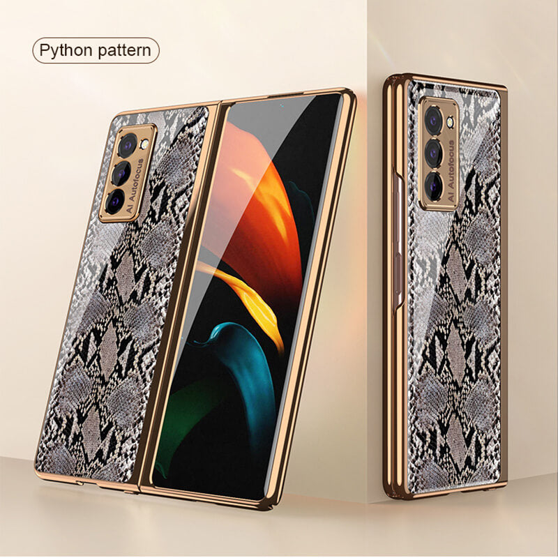 Galaxy Z Fold2 5G | Luxury Deer Tempered Glass Case Anti-knock Protective Hard Phone Cover - GiftJupiter