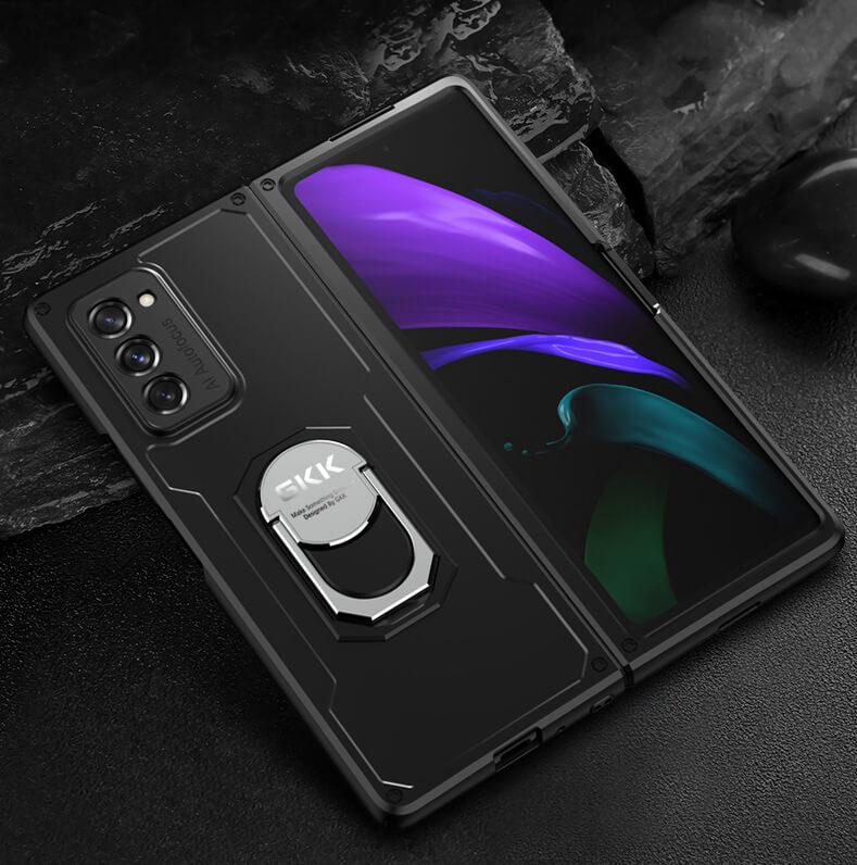 Luxury Plating Glass Case Anti-knock Protective Hard Edge Cover For Samsung Galaxy Z Fold 2 5G - GiftJupiter