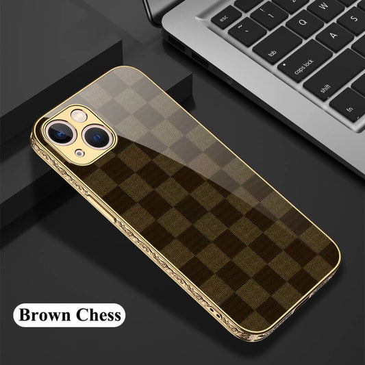 Dealggo | Baroque Chess Tempered Glass iPhone 13 12 11 Pro Max Cases