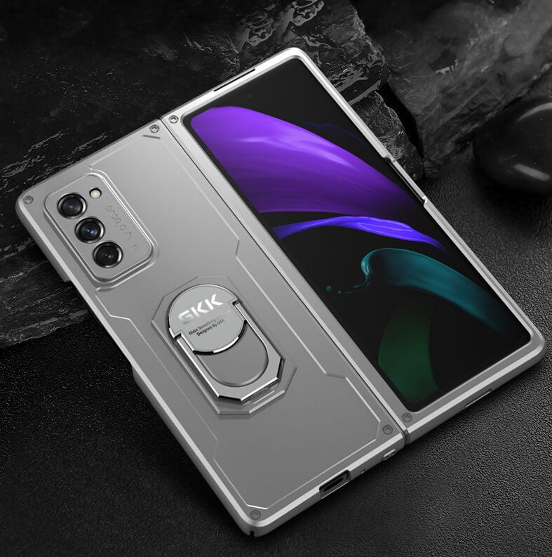 Luxury Plating Glass Case Anti-knock Protective Hard Edge Cover For Samsung Galaxy Z Fold 2 5G - GiftJupiter