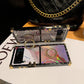 Marble Colorful Ring Phone Case for Samsung Galaxy Z Flip4 Flip3