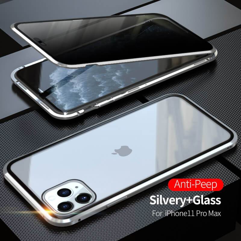 2021 Double-Sided Protection Anti-Peep Tempered Glass iPhone Case - Dealggo.com