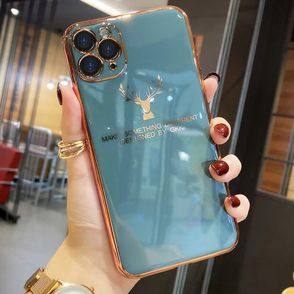 2021 Luxury Plating Deer Pattern Phone Case For iPhone, Samsung, Huawei - Dealggo.com