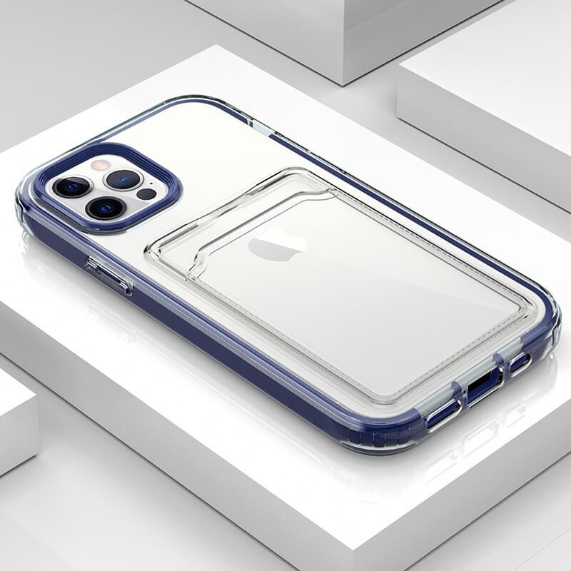 2021 Fashion Transparent Anti-drop Cover With Card Slot For iPhone - Dealggo.com