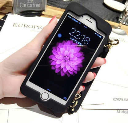 2021 Luxury New Diagonal Chain Lanyard Wallet iPhone Case - Dealggo.com