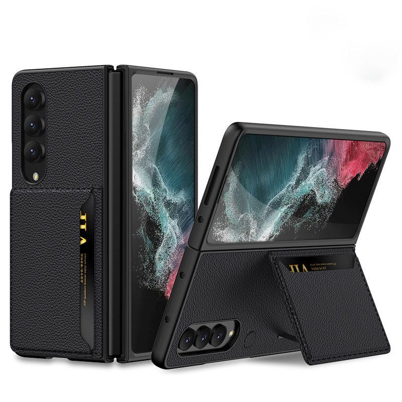 Samsung Galaxy Z Fold 4 5G Luxury Leather Card Holder All-inclusive Drop-resistant Protective Cover