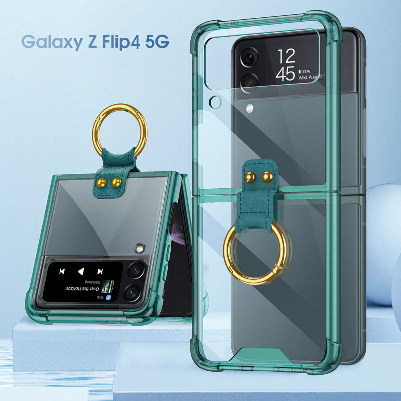NEWEST Transparents Airbag Ring Holder Anti-knock Protection Cover For Samsung Galaxy Z Flip4 Flip3 5G
