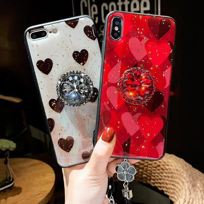 2021 Newest Luxury Diamond Case With Ring Bracket For iPhone - Dealggo.com