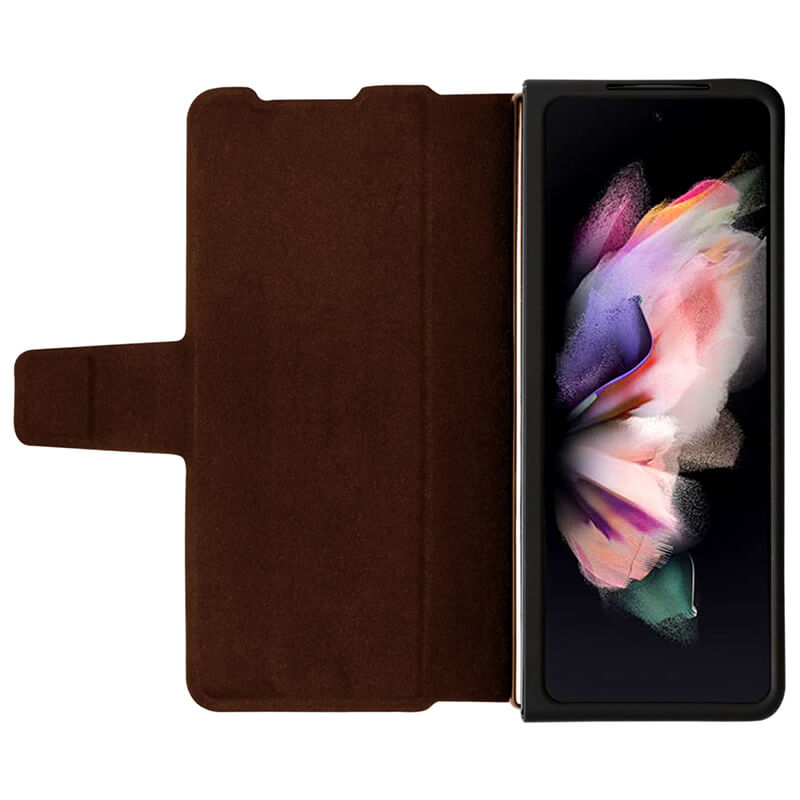 Samsung Galaxy Z Fold3 Fold4 5G Leather Cover with S Pen Slot - GiftJupiter