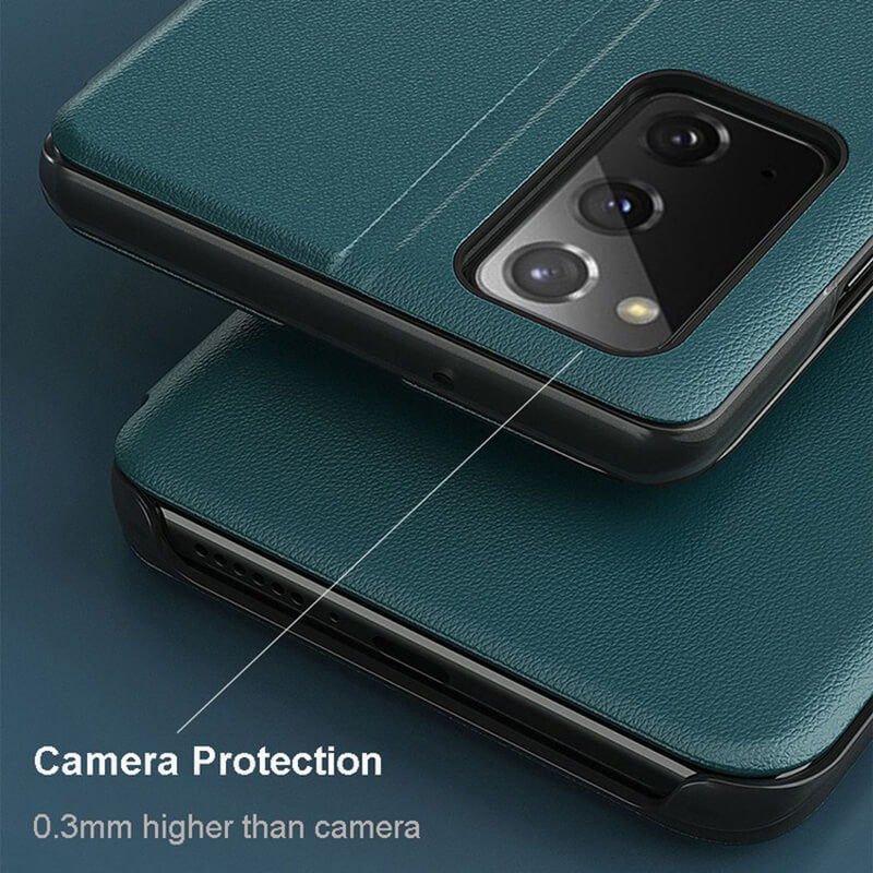 Samsung Smart View Flip Case Luxury Magnetic Leather Kickstand Window Shockproof Cover - Dealggo.com
