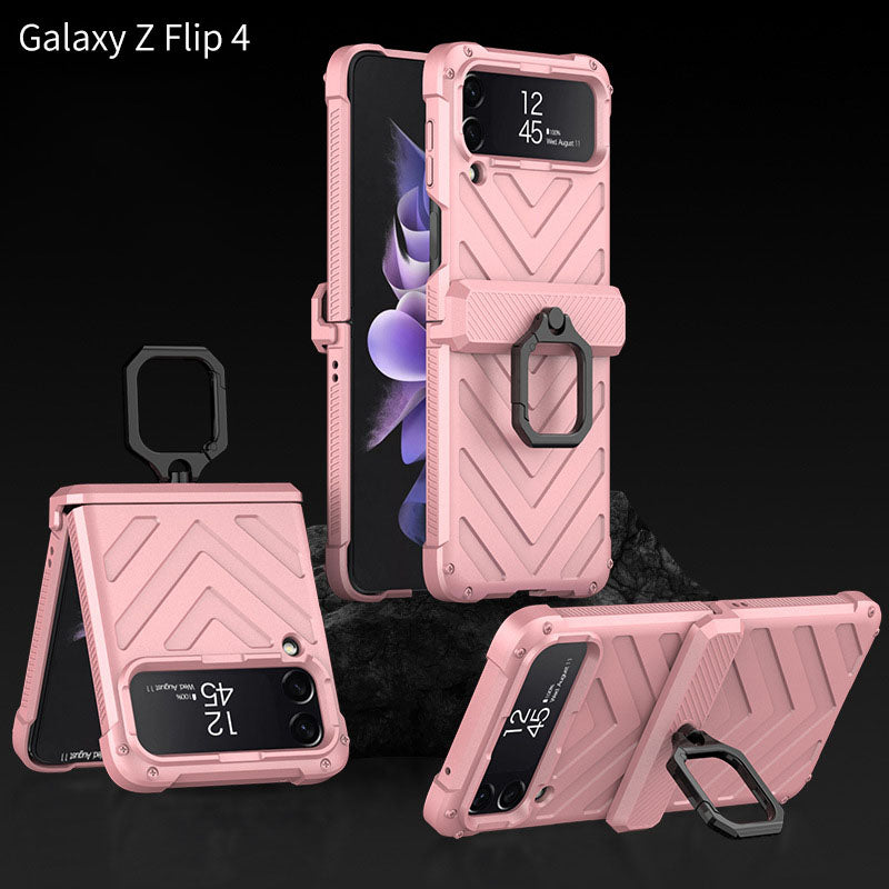 Magnetic Armor Ring Holder For Samsung Galaxy Z Flip4 Case