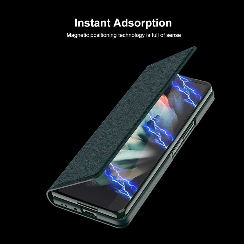 Magnetic Leather Flip All-included Protection Cover For Samsung Z Fold3 5G - Dealggo.com