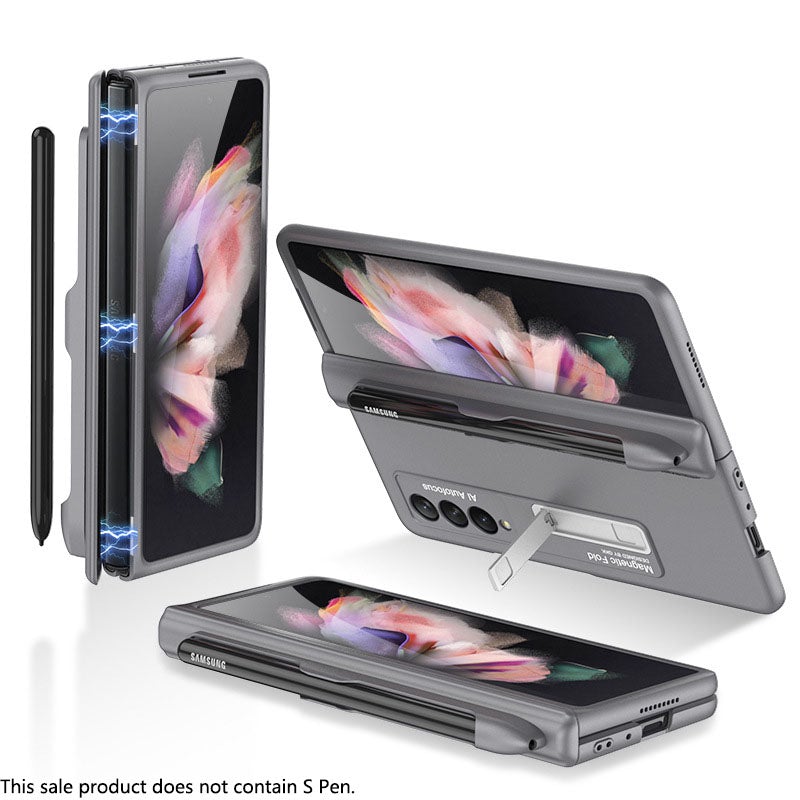 Magnetic Frame Plastic Stand All-included Case With S Pen Slot For Samsung Galaxy Z Fold 3 5G - GiftJupiter