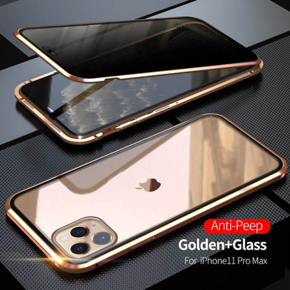 2021 Double-Sided Protection Anti-Peep Tempered Glass iPhone Case - Dealggo.com