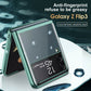 Plating Frame Transparent Back Hard Shockproof Full Protection Cover for Samsung Galaxy Z Flip3 5G - Dealggo.com