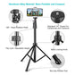 67" Phone Tripod&Selfie Stick, Camera Tripod Stand with Wireless Remote and Phone Holder, Perfect for Selfies/Video Recording/Live Streaming