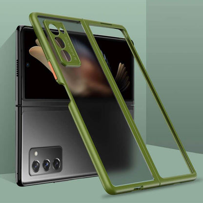 Luxury Plating Glass Case Anti-knock Protective Hard Edge Cover For Samsung Galaxy Z Fold 2 5G - GiftJupiter