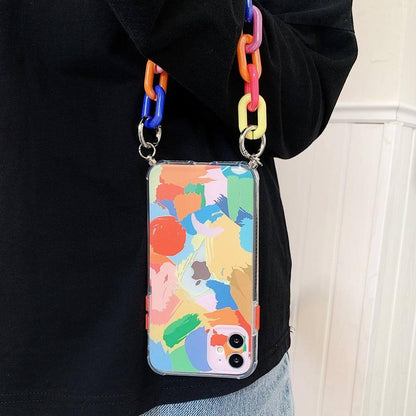 Graffiti Bracelet Colorful Chain Soft Phone Cases for iphone 12 11 pro max X XS XR 7 8 Plus SE 2020 - Dealggo.com