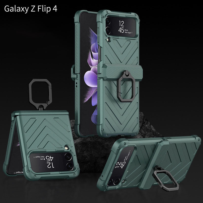 Magnetic Armor Ring Holder For Samsung Galaxy Z Flip4 Case