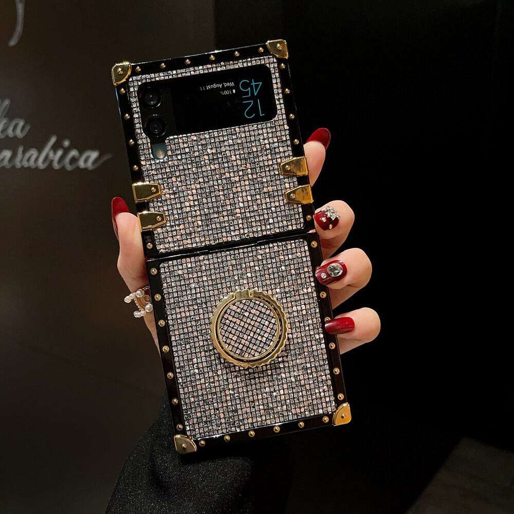 Shiny Ring Phone Case for Samsung Galaxy Z Flip4 Flip3