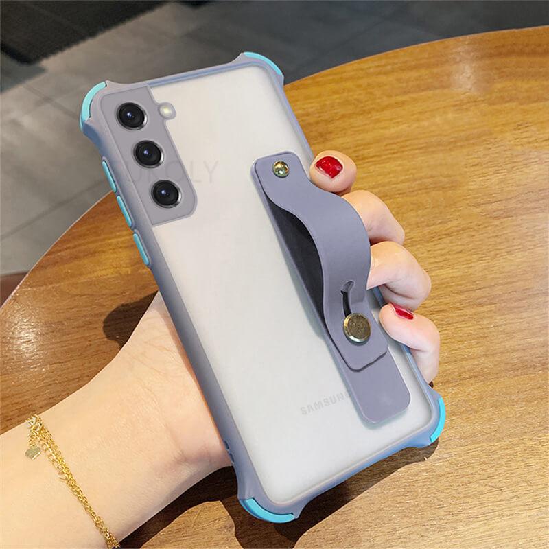 FLASH⚡SALE I Lovely Matte Stand Holder Clear Phone Case For Samsung Galaxy S21 S20 FE A72 A52 A42 A32 Note 20 Note 10 Cover I FREE SHIPPING NOW