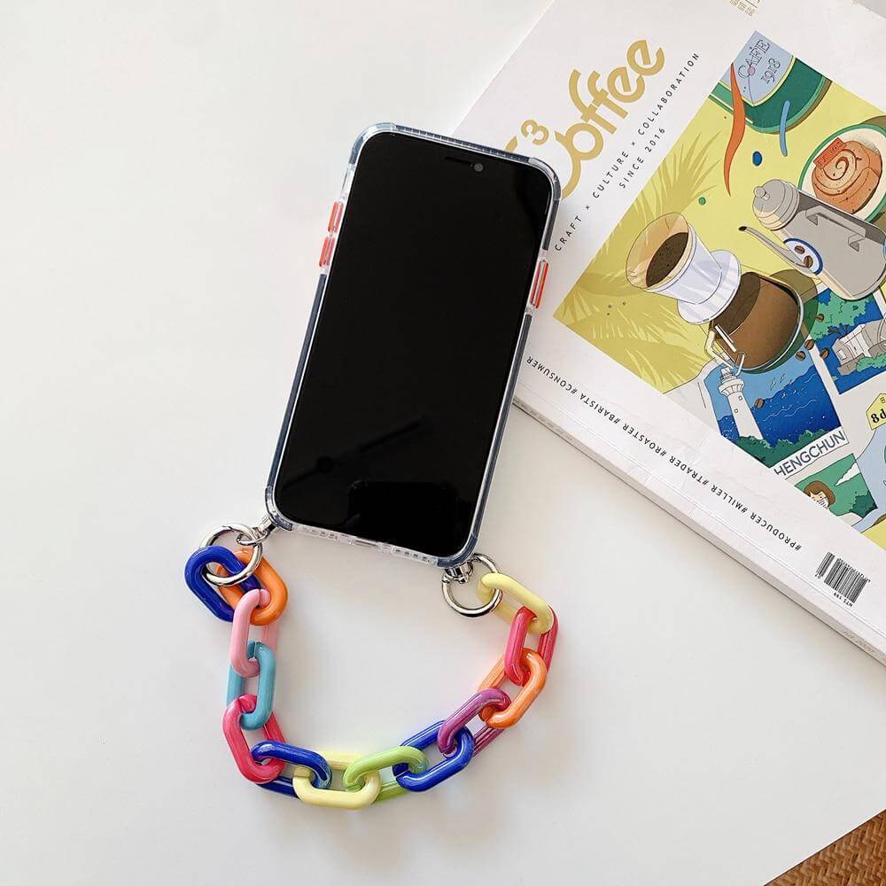 Graffiti Bracelet Colorful Chain Soft Phone Cases for iphone 12 11 pro max X XS XR 7 8 Plus SE 2020 - Dealggo.com