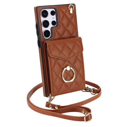 Accordion Leather Card Holder Crossbody Samsung Case