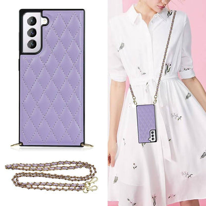 2021 Luxury Brand Diamond Chain Diagonal Protective Case For Samsung