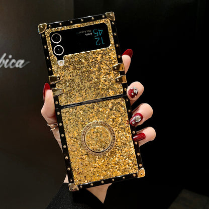Glitter Diamond Ring Phone Case for Samsung Galaxy Z Flip4 Flip3